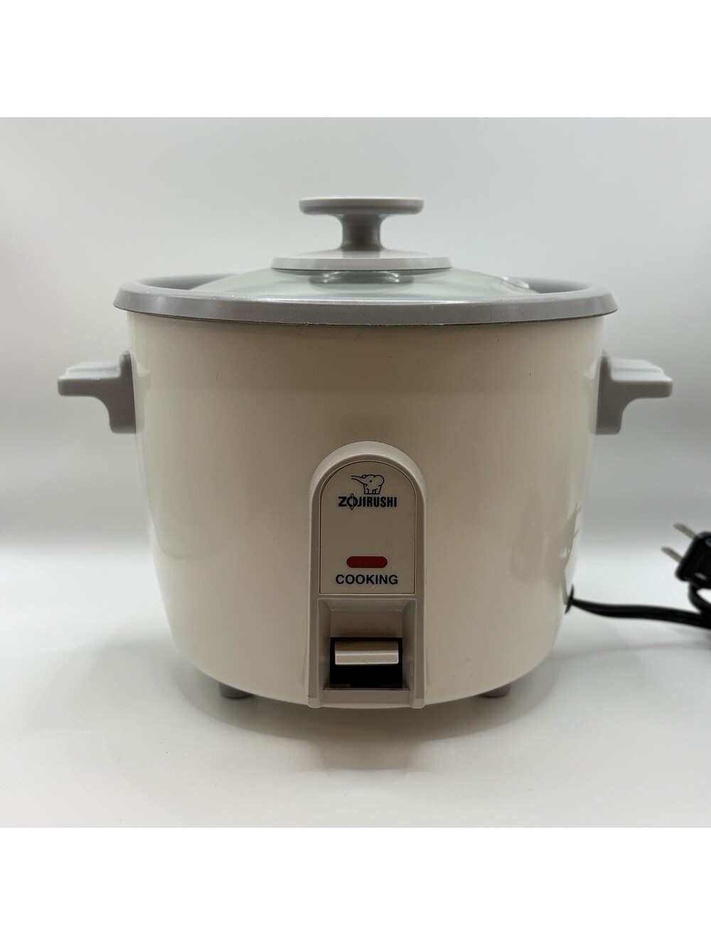 Zojirushi NHS-06 3 Cup Electric Rice Cooker White Stainless Steel Non-Stick 300W